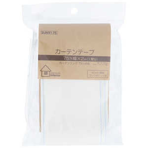 清原 カーテンテープ 綿タイプ 75mm 2m入 SUN91-75