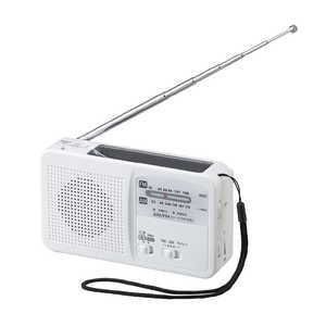 ヤザワ 防災ラジオ ワイドFM対応 ホワイト BS901WH