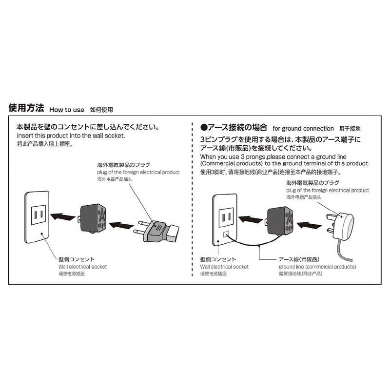 ヤザワ ヤザワ 国内用マルチ変換プラグ B/C/O/SE/BF/B3/O2/CB 全8タイプ HPJPM8 HPJPM8