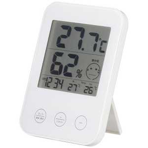 ヤザワ デジタル温湿度計 DO02WH ホワイト