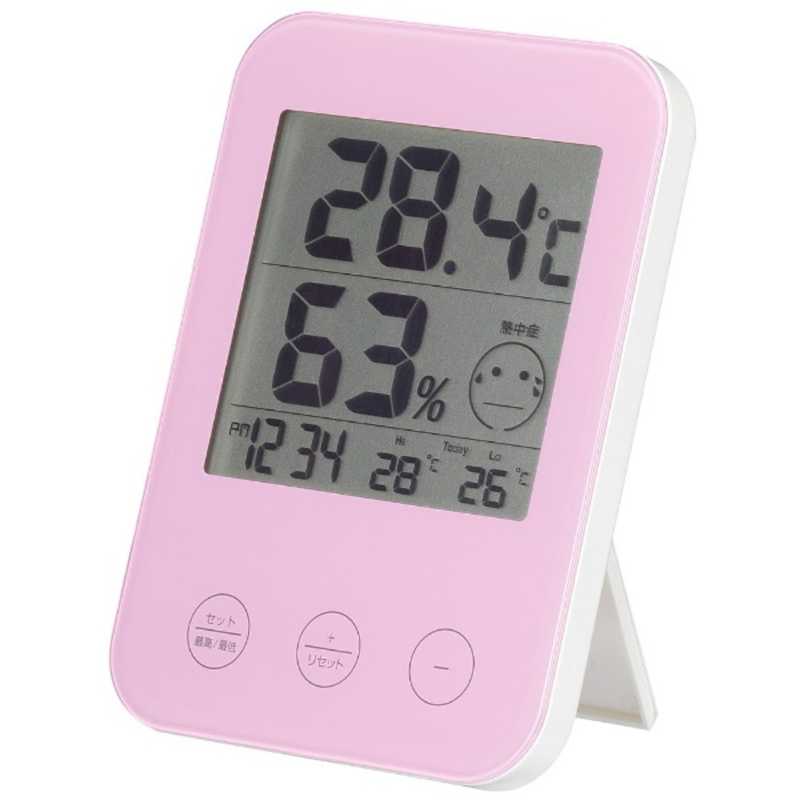 ヤザワ デジタル温湿度計 8周年記念イベントが ピンク DO02PK 開店記念セール！