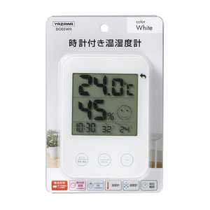 ヤザワ 熱中症･インフルエンザ警報付きデジタル温湿度計 ホワイト [デジタル] DO05WH