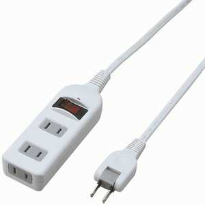 ヤザワ 電源タップ ノイズフィルター集中SW付 (2ピン式・3個口・2m・ホワイト) Y02BKNS312WH ヤザワ 電源タップ ノイズフィルター集中SW付 (2ピン式・3個口・2m・ホワイト) Y02BKNS312WH