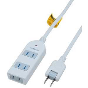 ヤザワ 雷サージ付電源タップ (2ピン式・3個口・2m・ホワイト) Y02KS302WH ヤザワ 雷サージ付電源タップ (2ピン式・3個口・2m・ホワイト) Y02KS302WH
