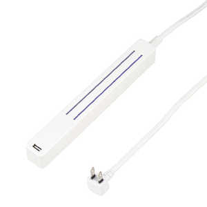 ヤザワ USB充電ポｰト付差し込みフリｰタップ(2ピン式･8~9個口+USB1ポｰト) H6LS110151UWH ホワイト [1.5m]