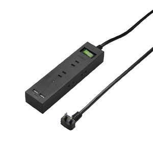 ヤザワ 3方向から挿せる6個口USBタップ(6個口+USB2ポート・2m) H6BK8122UBK ブラック ヤザワ 3方向から挿せる6個口USBタップ(6個口+USB2ポート・2m) H6BK8122UBK ブラック