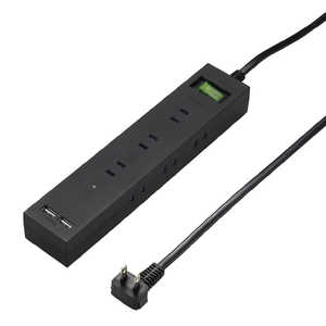 ヤザワ 3方向から挿せる9個口USBタップ(9個口+USB2ポート・2m) H6BK11122UBK ブラック ヤザワ 3方向から挿せる9個口USBタップ(9個口+USB2ポート・2m) H6BK11122UBK ブラック