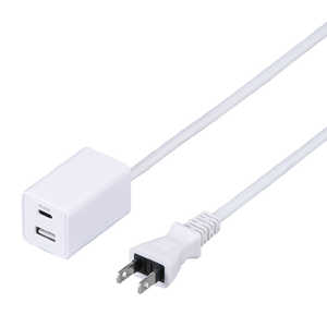 ヤザワ スイッチ付USBタップPD20W 3m 白 Type-A×1、Type-C×1 集中スイッチ付き ［3.0m / スイッチ付き(一括) / 2ポート］ H5213PD20WH