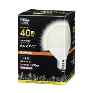 ヤザワ G70ボール形LED 40W相当 E26 電球色 LDG4LG70 ヤザワ G70ボール形LED 40W相当 E26 電球色 LDG4LG70