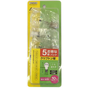 ヤザワ 省エネクリプトン球40W形クリア5P P351736C5PYZ ヤザワ 省エネクリプトン球40W形クリア5P P351736C5PYZ