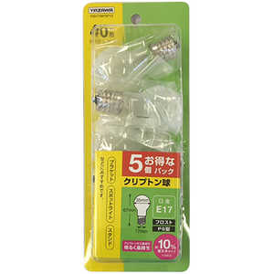 ヤザワ 省エネクリプトン球40W形フロスト5P P351736F5PYZ ヤザワ 省エネクリプトン球40W形フロスト5P P351736F5PYZ