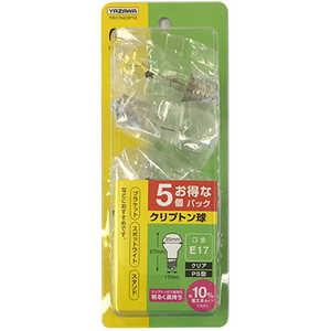 ヤザワ 省エネクリプトン球60W形クリア5P P351754C5PYZ ヤザワ 省エネクリプトン球60W形クリア5P P351754C5PYZ