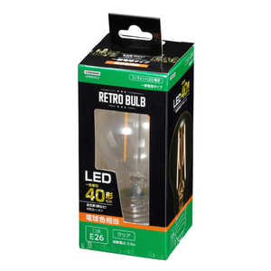 ヤザワ フィラメントLED電球 40形 E26 LDA4LGC2 ヤザワ フィラメントLED電球 40形 E26 LDA4LGC2