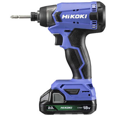 HiKOKI 18Vコードレスインパクトドライバ 2.0Ahリチウムイオン電池2個 