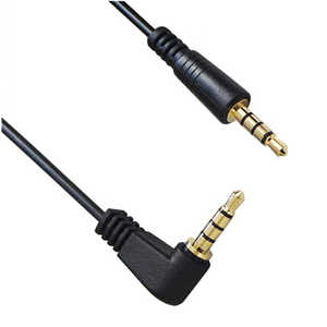 フジパーツ 片側L型3.5mm4極ステレオミニプラグケーブル 1m [1.0m] FCA-L4251