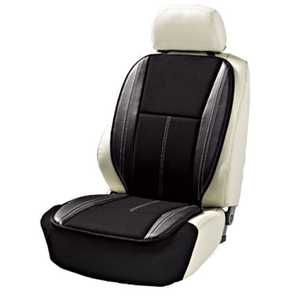 BONFORM 5345-07BK シートクッション ベーシックレザー 軽/普通車用 ダブル スカート型ストッパー付き サイズ：45×104×2cm カラー：ブラック 534507BKﾌﾞﾗｯｸ