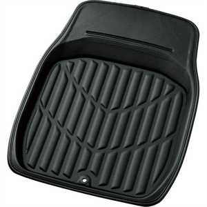 BONFORM 6416-01BK カーマット 3Dレザーマット 普通車用 フロント用1枚入り 防水 丸洗いOK ズレ防止加工 レザー素材 サイズ：48×65cm カラー：ブラック 641601BKﾌﾞﾗｯｸ