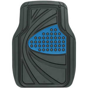 BONFORM 6449-01BL カーマット デザインラバー 軽/普通車用 フロント用1枚入り 防水 サイズ：48×65cm カラー：ブルー 644901BL