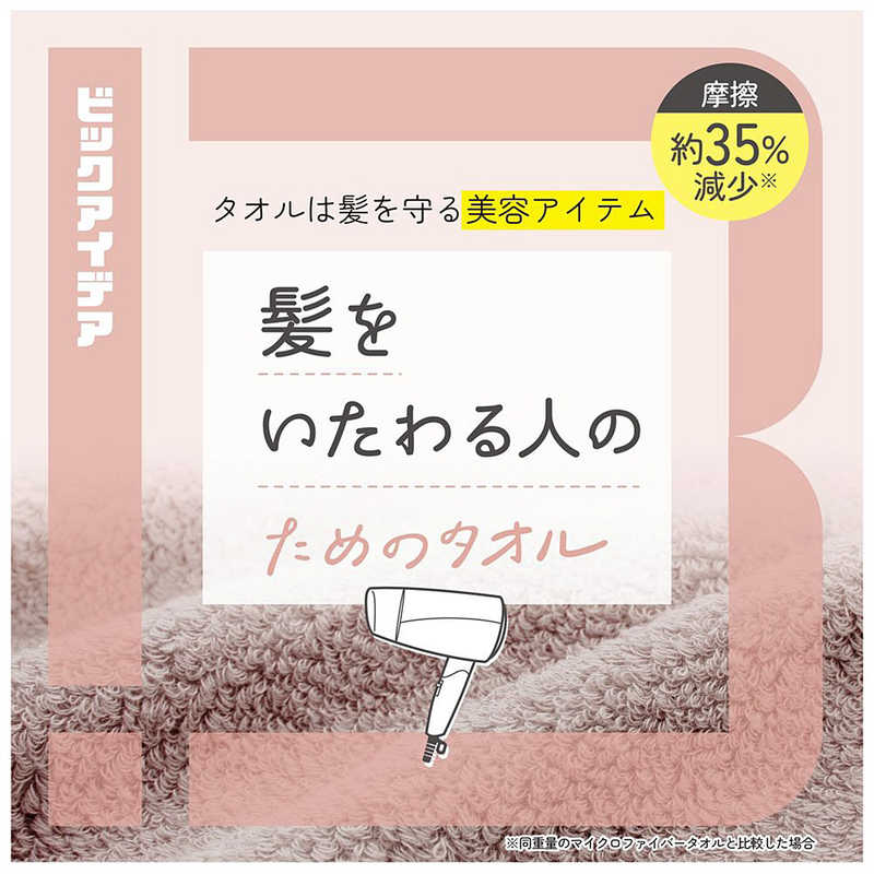 ビックアイデア ビックアイデア 髪をいたわる人のためのミニバスタオル ウォームグレー BI-TW1MB03 BI-TW1MB03