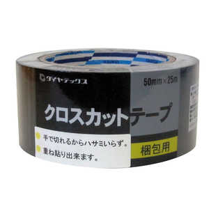 ダイヤテックス クロスカットテープ シュリンク 黒 50mmX25m ｸﾛｽｶｯﾄﾃｰﾌﾟｼｭﾘﾝｸ5