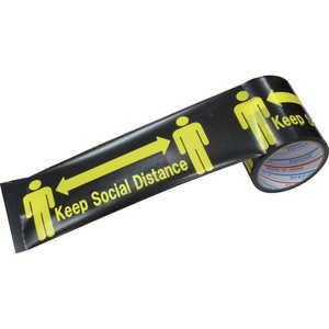ダイヤテックス パイオラン表示テープKeepSocialDistance H06SD ダイヤテックス パイオラン表示テープKeepSocialDistance H06SD