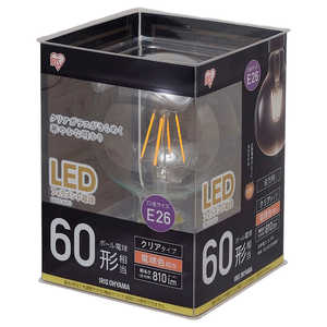 アイリスオーヤマ　IRIS OHYAMA LEDフィラメント電球 ［E26 / ボール電球形 / 60W相当 / 電球色 / 1個 / 全方向タイプ］ LDG7L-G-FC