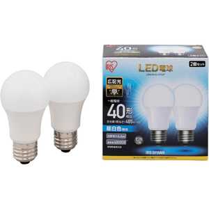 アイリスオーヤマ IRIS OHYAMA IRIS LED電球 E26 広配光 40形相当 昼白色 2個セット LDA4NG4T52P