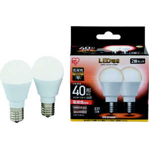 アイリスオーヤマ IRIS OHYAMA IRIS LED電球2個セット E17広配光タイプ 40形相当 電球色 LDA4L-G-E17-4T52P アイリスオーヤマ IRIS OHYAMA IRIS LED電球2個セット E17広配光タイプ 40形相当 電球色 LDA4L-G-E17-4T52P