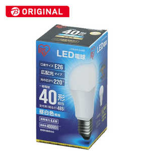アイリスオーヤマ　IRIS OHYAMA LED電球 ECOHiLUX(エコハイルクス) ホワイト E26 昼白色 40W相当 一般電球形 広配光 LDA4N-G-4BK