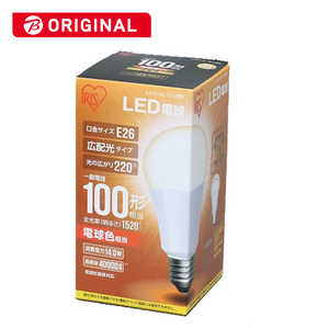 アイリスオーヤマ　IRIS OHYAMA LED電球 ECOHiLUX(エコハイルクス) ホワイト E26 電球色 100W相当 一般電球形 広配光 LDA14L-G-10BK