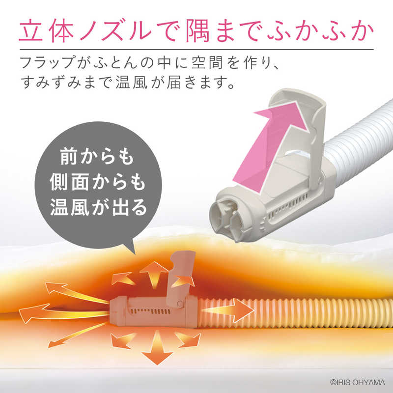 アイリスオーヤマ　IRIS OHYAMA アイリスオーヤマ　IRIS OHYAMA ふとん乾燥機 ツインノズル WP KFK-W1 KFK-W1