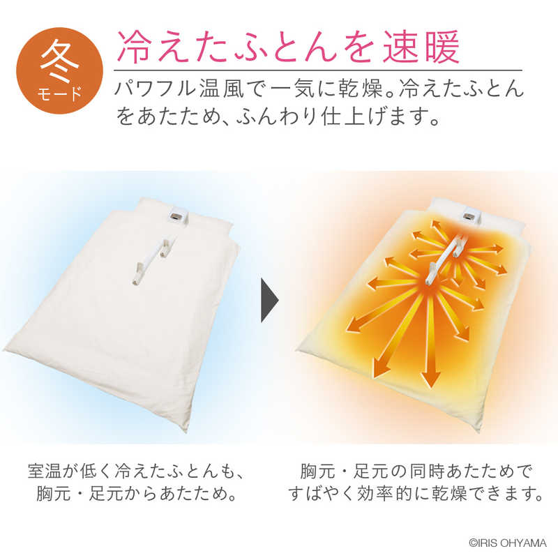 アイリスオーヤマ　IRIS OHYAMA アイリスオーヤマ　IRIS OHYAMA ふとん乾燥機 ツインノズル WP KFK-W1 KFK-W1