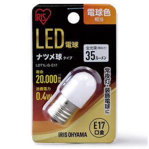 アイリスオーヤマ　IRIS OHYAMA LED電球 ナツメ球 [E17/電球色] LDT1L-G-E17