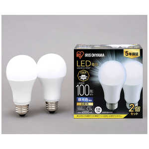 アイリスオーヤマ IRIS OHYAMA LED電球 E26 広配光 100形相当 昼光色 2個セット LDA12D-G-10T62P