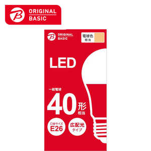 ORIGINALBASIC LED電球 E26 広配光 40形相当 電球色 LDA5L-G4BCB