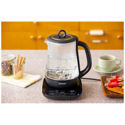 電気ケトル 電気ガラスケトル chefman 茶こしつき （電気ケトル
