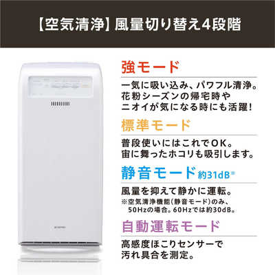 アイリスオーヤマ IRIS OHYAMA 加湿空気清浄機 ホワイト 適用畳数 17畳