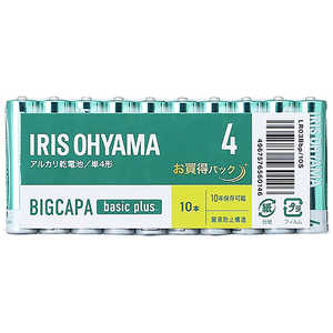 アイリスオーヤマ　IRIS OHYAMA BIGCAPA basic+ 単4アルカリ乾電池10本パック [10本 /アルカリ] LR03BBP10S
