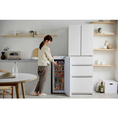 IRIS OHYAMA 冷蔵庫 ホワイト アイリスオーヤマ IRIS OHYAMA 冷凍庫 1ドア 80L 右開き スキ