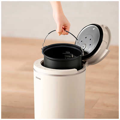 アイリスオーヤマ IRIS OHYAMA 丸洗いスチーム式加湿器 400ml モカ