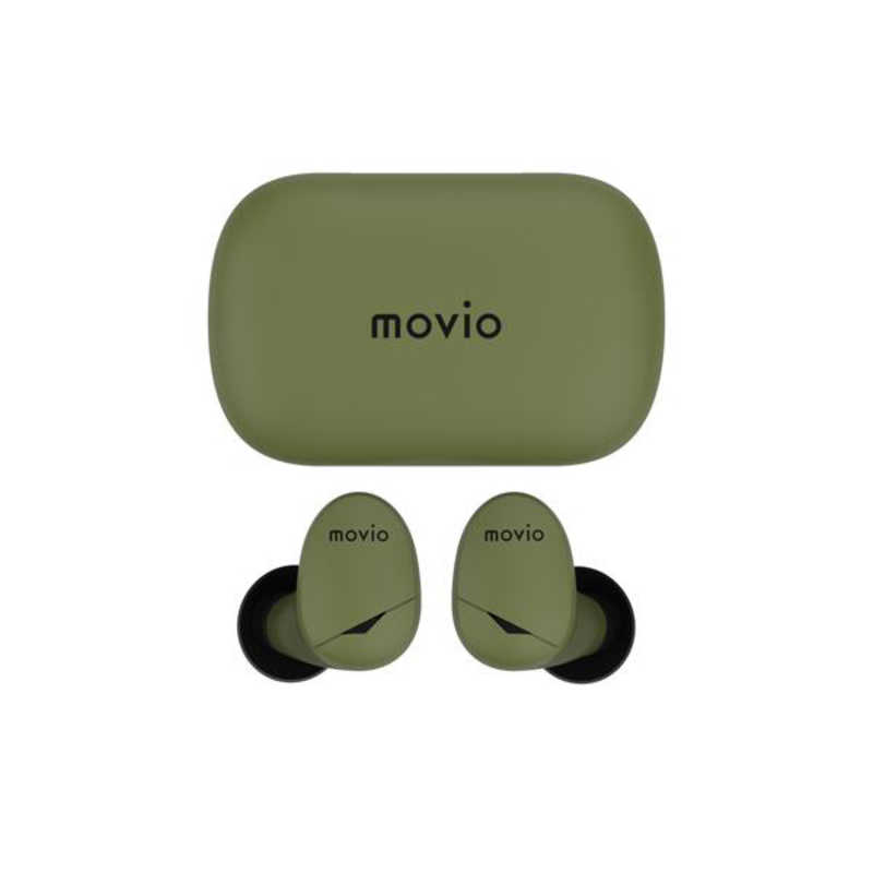 ナガオカ ナガオカ ワイヤレスイヤホン MOVIO リラックスグリーン ［リモコン・マイク対応 /ワイヤレス(左右分離) /Bluetooth］ M310SHOESRGN M310SHOESRGN