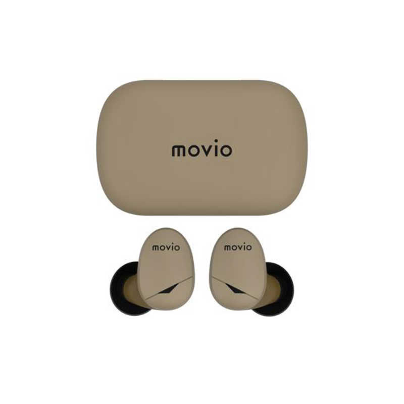 ナガオカ ナガオカ ワイヤレスイヤホン MOVIO キャンプサンドベージュ ［リモコン・マイク対応 /ワイヤレス(左右分離) /Bluetooth］ M310SHOESCBE M310SHOESCBE