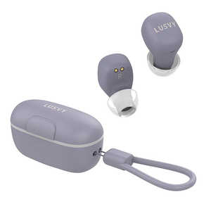 ナガオカ 完全ワイヤレスイヤホン カフェイヤホン LASVY ［ワイヤレス(左右分離) /Bluetooth］ 紫いもラテ L103CAFEMUR