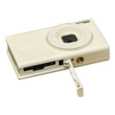 ナガオカ オートフォーカス搭載 デジタルカメラ MOVIO ベージュ