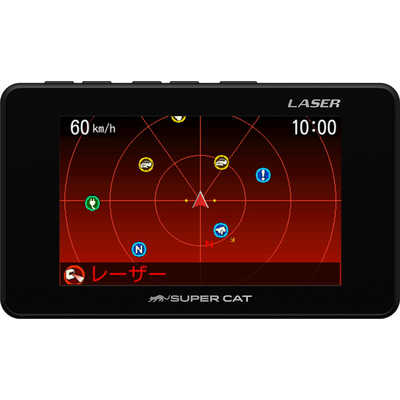 ユピテル レーザー光対応レーダー探知機 SUPER CAT LS100 3.2型