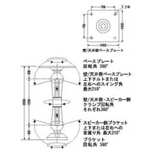 JBL 壁・天井用ユニバーサルブラケット(ホワイト/1本) MTC-U1