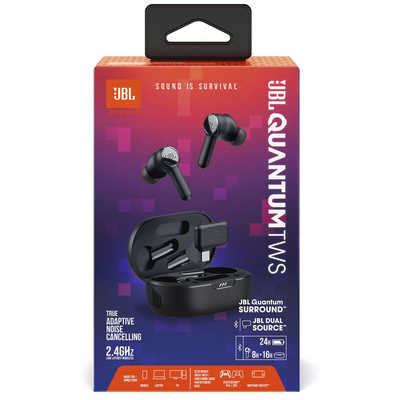 新品Q2996♡ JBL Quantum TWS BLKワイヤレスイヤフォン JBL フルワイヤレスイヤホン ブラック [リモコン・マイク対応