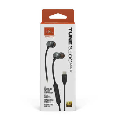 JBL USB Type-C有線インイヤーイヤホン ［USB］ ブラック