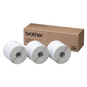 ブラザー　brother RDロール プレカット紙ラベル 3ロール RD ROLLS [76mm幅] RDS04J1