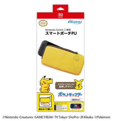 マックスゲームズ Nintendo Switch 2 専用スマートポーチPU ピカチュウ
